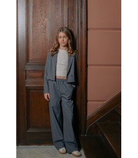 Eva Flo young jersey top with ruffle sleeve hem