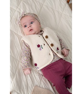 Feetje Teddy gilet met borduursels - Afternoon Tea