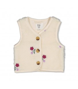 Feetje Teddy gilet met borduursels - Afternoon Tea