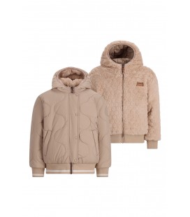 Nono Bomby Reversible Girls Hooded Winter Bomberjacket
