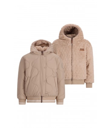 Nono Bomby Reversible Girls Hooded Winter Bomberjacket