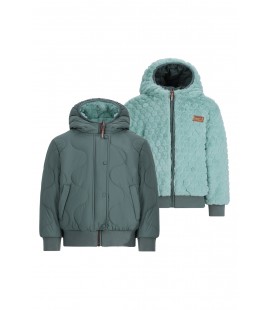 Nono Bomby Reversible Girls Hooded Winter Bomberjacket