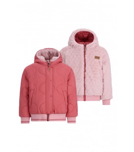 Nono Bomby Reversible Girls Hooded Winter Bomberjacket